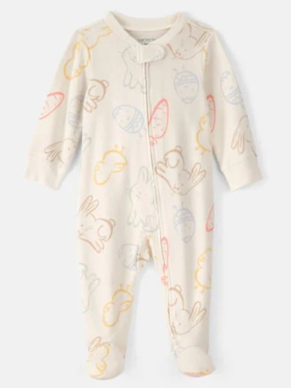 NWT Carters 6-9 mo sleeper, Easter, 100% Cotton Sleep & Play Pajama - Cream